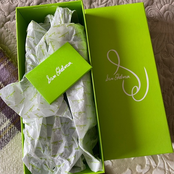 Sam Edelman Meg Ballet Flat Leather Blue Size 8.5 New - Picture 6 of 7